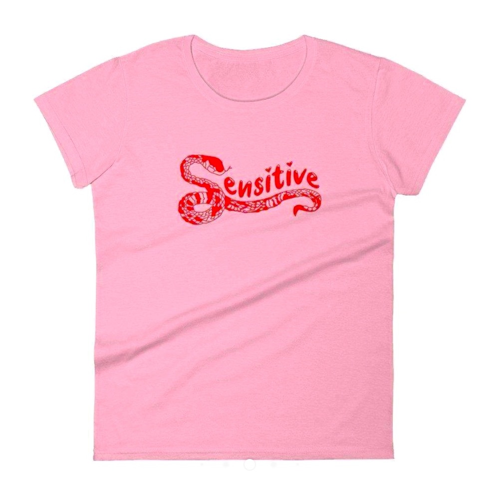 Hayley Elsaesser Sensitive Snake T-Shirt - Pink & Red
